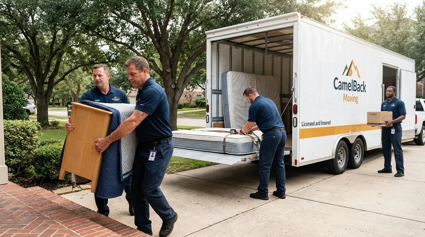 Crew loading residential truck for cross-state move from Susanville, CA